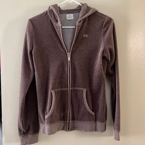 🚨 MUST GO🚨 Banana republic velour zip up hoodie
